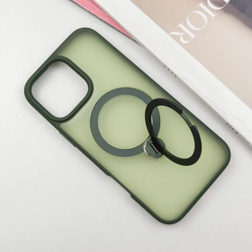 Чехол для iPhone Mobile Case Metal Buttons with MagSafe HQ Ring Green for iPhone 16 Pro Max: Тип чехла накладка на заднюю часть