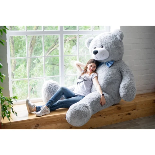 Мягкая игрушка Уильям 250 см серый