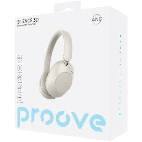 Наушники Proove Silence 3D Beige: Тип конструкции полноразмерные