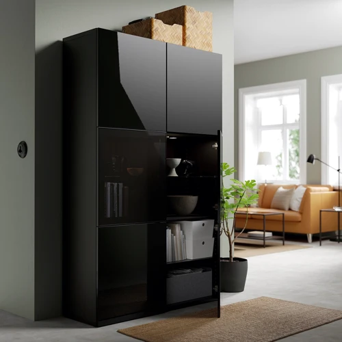 Книжкова шафа ІКЕА BESTÅ Selsviken 120х42х193 см (390.594.57) фото 2