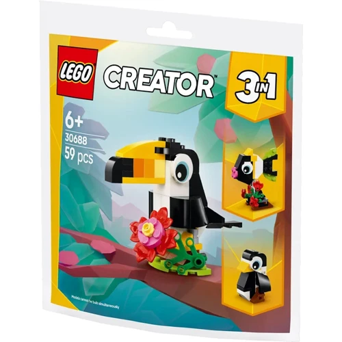 Конструктор LEGO Creator Тропический тукан (30688): Количество деталей, шт. 59