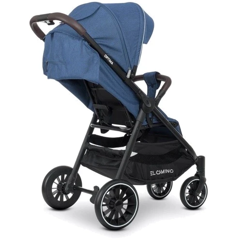 Коляска прогулянкова El Camino ME 1083 OPTIMA Navy Blue Льон Синій (ME 1083 Navy Blue EL CAMINO): Матеріал коліс EVA