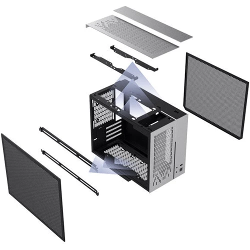 Корпус ALmordor Seiya 180 MATX Silver (ALS180MDS): Типоразмер Mini-Tower