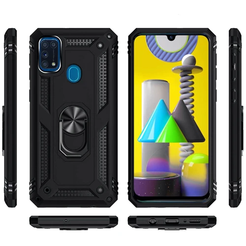 Аксессуар для смартфона BeCover Military Black for Samsung M315 Galaxy M31 (704959): Материал TPU (термополиуретан) и пластик