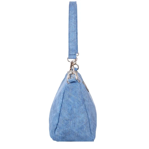 Женская сумка через плечо Laskara синяя (LK-20293-denim-blue): Тип ручки Со съемным ремнем, Плечевой ремень, Со съемной ручкой, Длинная ручка