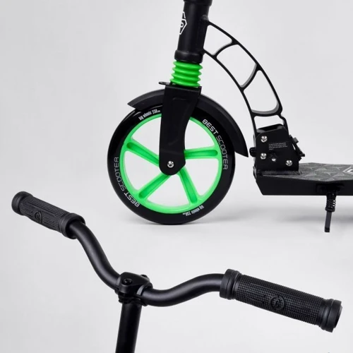 Самокат алюминиевый Best Scooter зеленый (62798): Количество колес 2