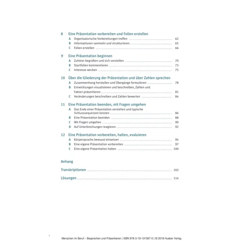 Menschen im Beruf: Training Besprechen und Präsentieren mit Audio-CD: ISBN 9783191315870, 978-3-19-131587-0