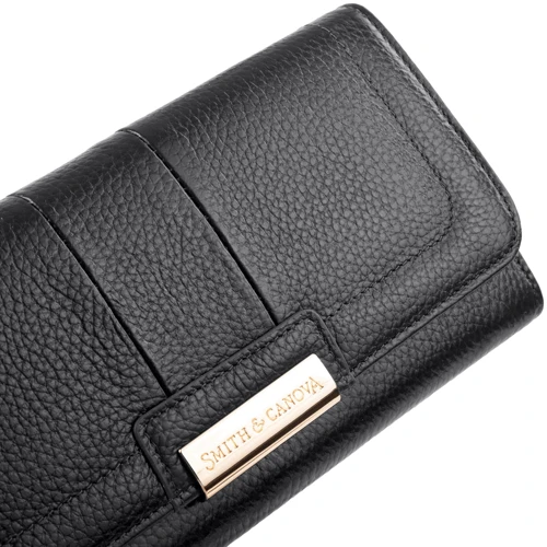 Женский кошелек Smith&Canova черный (FUL-28536-black): Формат кошелька Горизонтальный