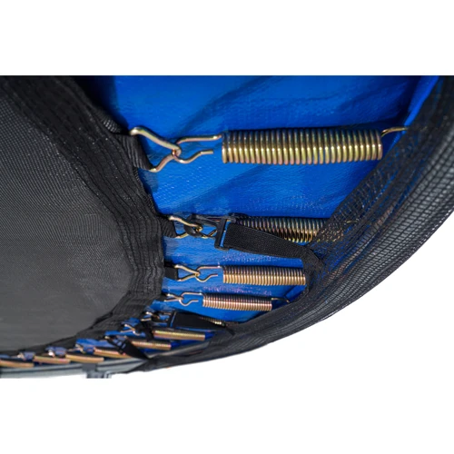 Батут Hop-Sport 8ft black/blue чорно-синій із зовнішньою сіткою 244 см фото 2