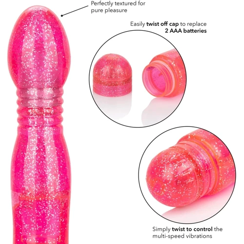 Мультискоростной вибратор CalExotics Sparkle Twinkle Teaser, 14х3,75 см