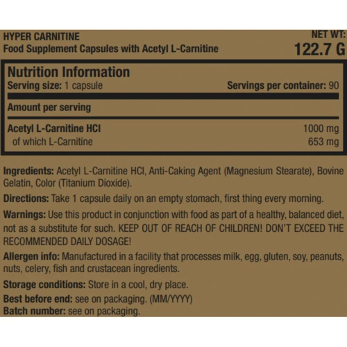 Жиросжигатель Scitec Nutrition Hyper Carnitine 120 caps / 120 servings: Пол Унисекс