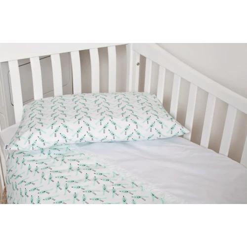 Сменная постель Twins Premium Птички мята, мятный (3 эл) (3029-P-032)