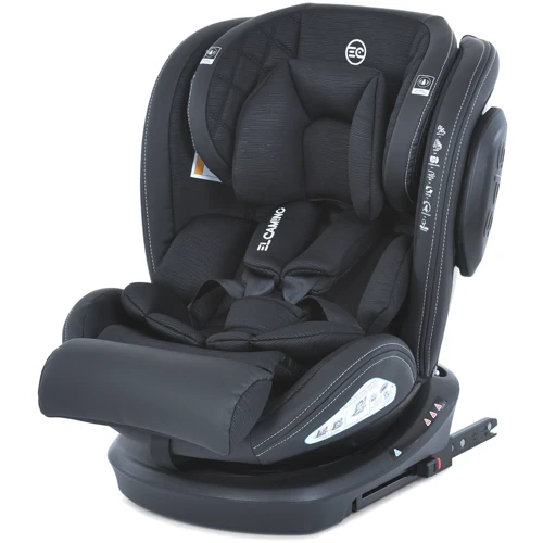 Автокресло El Camino EVOLUTION 2 360 ME 1045-1 ISOFIX 0-36 кг black striped