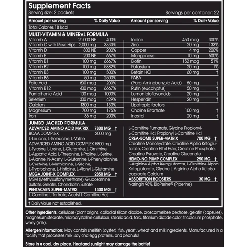 Scitec Nutrition Jumbo Pak 44 pack: Пол Унисекс