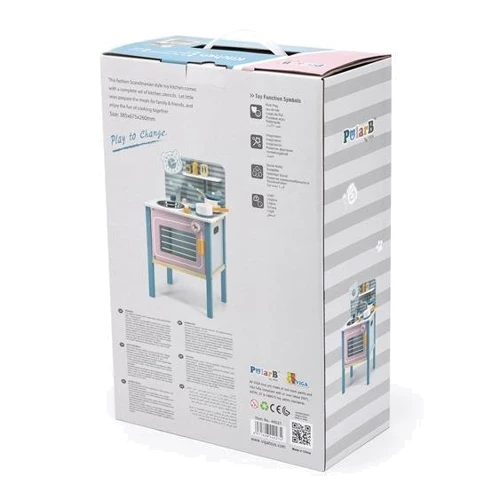 Детская кухня Viga Toys PolarB из дерева с посудой (44027)