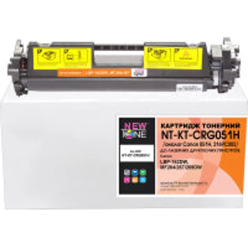 Картридж NewTone Canon LBP-162DW, MF264/267/269DW, 2169C002 Black (NT-KT-CRG051H): Виробник NewTone