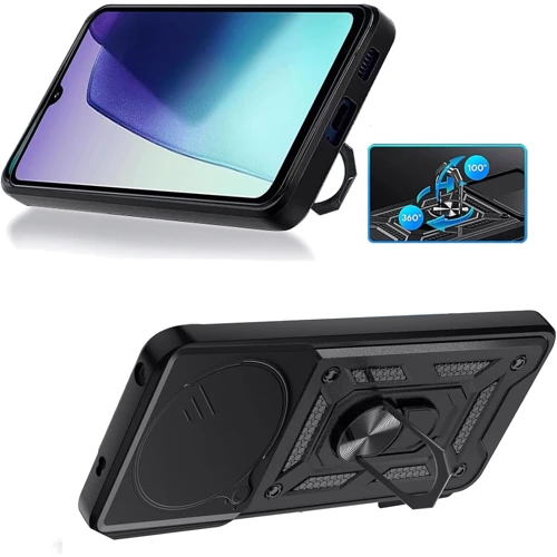 Чохол для телефона BeCover Military Black для Xiaomi Redmi A4 5G (712875): Матеріал TPU (термополиуретан) и пластик