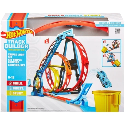 Трек Hot Wheels Track Builder Unlimited Потрійна петля (GLC96): Тип петля с трамплином