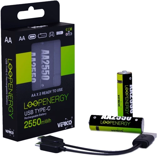Verico Loop Energy AAA USB Type-C 600mAh (1UDBT-A2WEB2-NN) фото 1