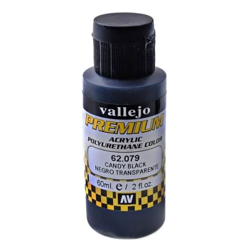 Фарба Vallejo акрил-поліуретанова Premium Color чорний Candy (VLJ62079)