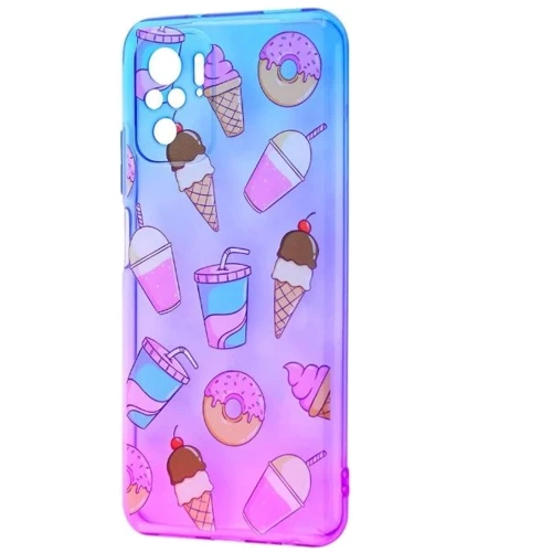 

Wave Sweet & Acid Case Blue/Purple/Cockteils for Xiaomi Redmi Note 10/Note 10S