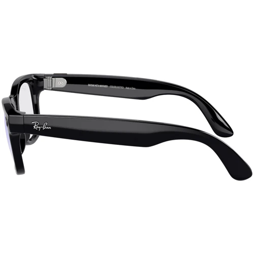 Смарт-очки Ray-Ban Meta Wayfarer Shiny Black Clear with Blue-Violet Light Filter size L (RW4008 601/SB 53-22) фото 4