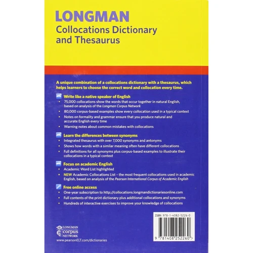 Longman Collocations Dictionary and Thesaurus + Online Code: Производитель Pearson Education