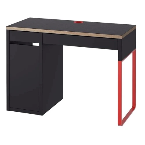 Письменный стол ІКЕА Micke 105х50 см Антрацит/красный (80489850)