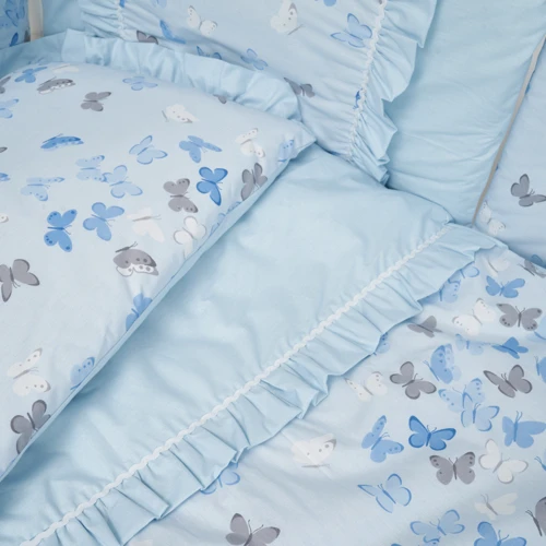 Набор для детской кроватки Twins Romantic Spring collection Butterfly blue голубой 4027-TRS-04