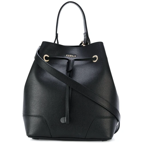 Женская сумка бакет-бэг Furla Stacy S Drawstring черная (772444)