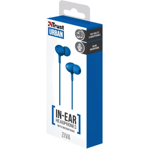 Навушники Trust Urban Ziva In-ear Blue: Тип конструкції вакуумні