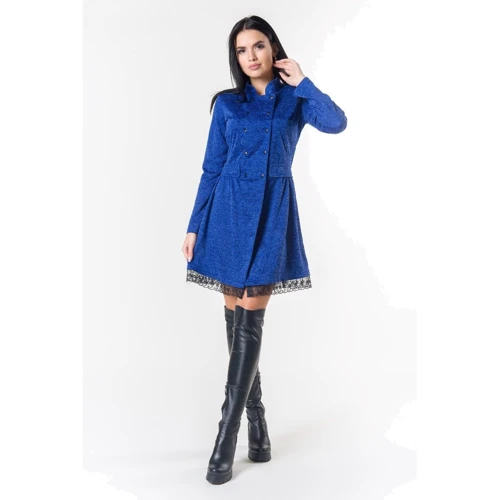 Платье FLFashion Селеста ЛПС 1586 48 синее повседневное до середины бедра
