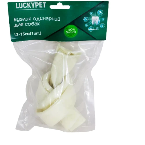 Лакомство для собак Lucky Pet Узелок одинарный №4 12-15 см 1шт. (551191)