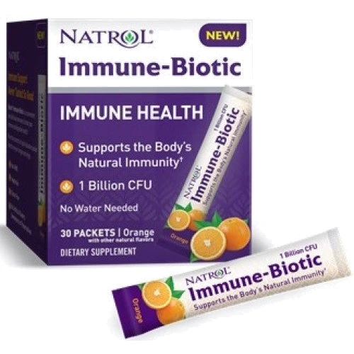 Natrol Immune-Biotic пребіотики та пробіотики зі смаком апельсина 30 саше