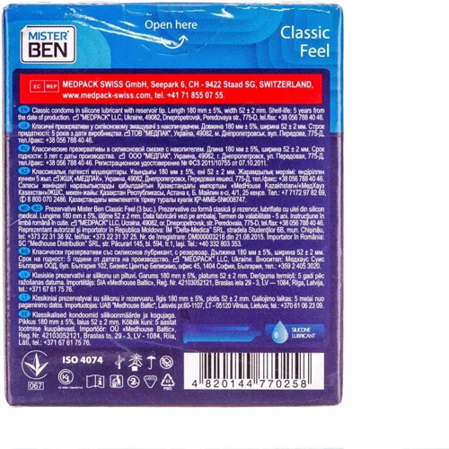 Презервативы Mister Ben Classic Feel, 3 шт