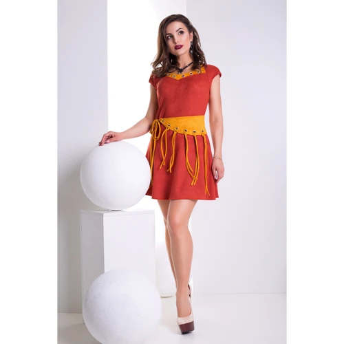 Платье Luzana Босфор 42-44 терракотовое повседневное короткое мини