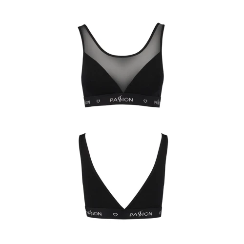 Топ с прозрачной вставкой Passion PS002 TOP black, size S