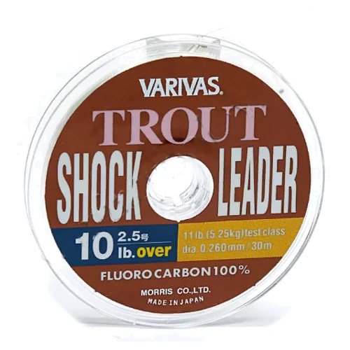 Флюорокарбон Varivas Trout Shock Leader Fluoro, 30m, 0.260mm #2.5 10lbs NEW