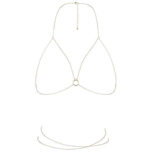 Украшение-портупея Bijoux Indiscrets Magnifique Bra Chain - Gold