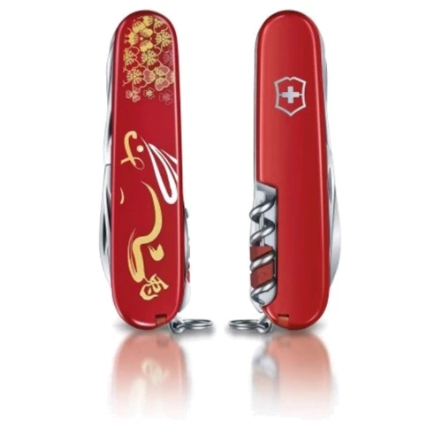 Мультитул Victorinox Huntsman Year of the Rabbit 91мм/16 функций/красный Lim.Ed. 6000 (1.3714.E12): Количество инструментов 16