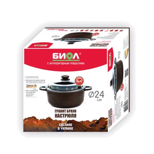Кастрюля Биол Granite Brown 2 л (K203PC): Материал корпуса алюминий