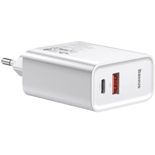 Зарядное устройство Baseus Wall Charger USB-C and USB PPS Quick Charge 30W with USB-C Cable White (TZCAFS-A02): Кабель в комплекте USB-C