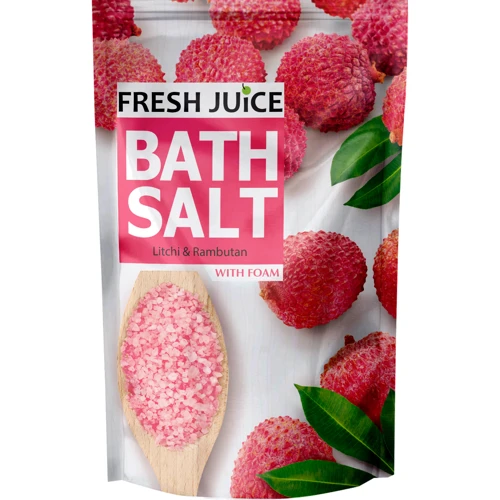 Fresh Juice Litchi & Rambutan Соль для ванны дой-пак с пеной 500 ml