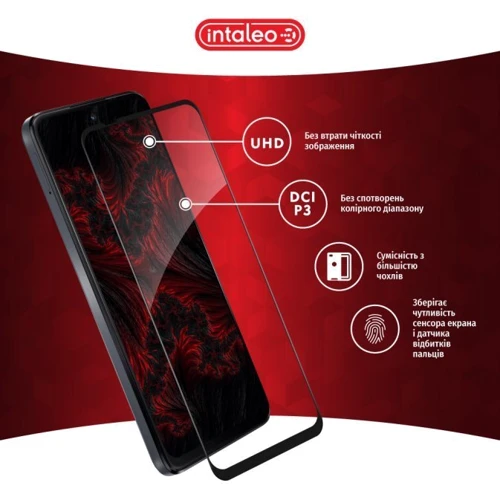 Аксессуар для смартфона Intaleo Tempered Glass Full Glue Black for Motorola Moto G14: Тип защитное стекло