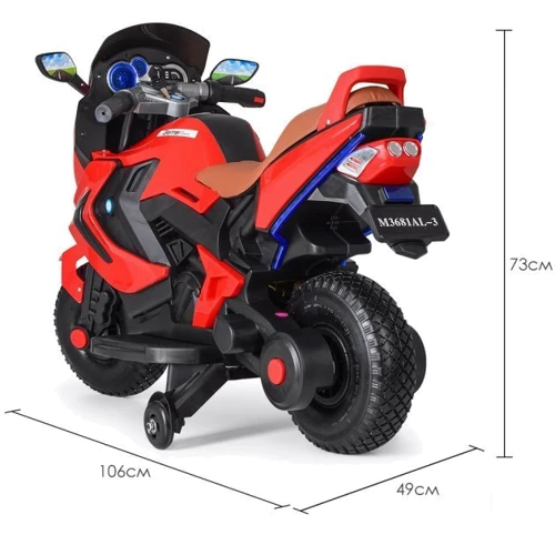 Детский электромобиль Bambi Racer Мотоцикл M 3681AL-3: Максимальная скорость, км/ч 5