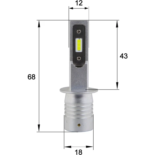 LED лампы Sho-Me F3 H1 20W: Цветовая температура, K 6500