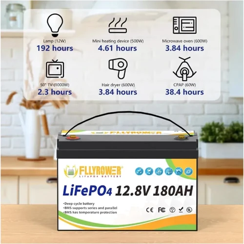 Аккумуляторная батарея FlyPower LiFePO4 12V 180Ah BMS: Тип LiFePO4