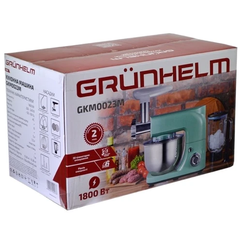 Кухонный комбайн Grunhelm GKM0023M: Мощность, Вт 1800