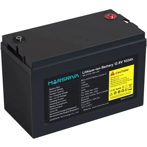Аккумуляторная батарея Marsriva 12,8 V,100Ah UA: Напряжение, В 12.8