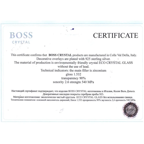 Набор для виски Boss Crystal Тризуб 6 бокалов платина серебро золото хрусталь (BCR6TPL) фото 2